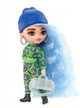 Barbie Extra Minis Doll 3 Mattel Кукла Барбі Екстра міні з синім волоссям HGP65 - зображення 3