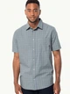 Рубашка хлопковая мужская Jack Wolfskin Hot Springs Shirt M 1402333-1286 XL Серая с голубым (4064993656213) - изображение 1