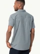 Рубашка хлопковая мужская Jack Wolfskin Hot Springs Shirt M 1402333-1286 XL Серая с голубым (4064993656213) - изображение 2