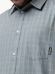 Рубашка хлопковая мужская Jack Wolfskin Hot Springs Shirt M 1402333-1286 XL Серая с голубым (4064993656213) - изображение 3