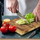 Торцева кухона дошка обробна дерев'яна прямокутна з виїмкою ясен 30х16х2см (ДТ30016021) - зображення 8