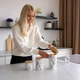 Ємність для зберігання МВМ MY HOME 450 мл Біла (KP-15 S WHITE/WOOD) - изображение 6