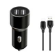 Автомобильное зарядное устройство (адаптер) XO TZ09 2USB / 2.4A / 12W + Type-C black - изображение 1