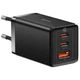 Сетевое зарядное устройство Baseus GaN5 Pro 65W + кабель Type-C - Type-C 100W черный (CCGP120201) - изображение 1