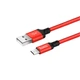 Кабель Hoco X14 Times speed Micro charging cable,(L-1M) Black & Red - изображение 1