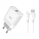 СЗУ XO L63 15W FAST EU QC3.0 charger with apple cable White - изображение 1