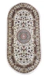 Классический ковер из полиэстера SILK STAR 1х2 м. Овал WHITE 1862C - изображение 1