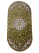 Классический ковер из полиэстера SILK STAR 0.8х1.6 м. Овал GREEN 1858Е - изображение 1