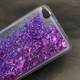 Чехол Glitter для Xiaomi Redmi 4a Бампер Жидкий блеск фиолетовый - изображение 5