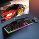 Игровой набор 2 в 1 клавиатура и мышка HOCO GM11 Terrific glowing RGB, черный - изображение 2