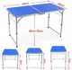 Стол для пикника раскладной с регулировкой по высоте Folding Table с 4 стульями Синий - изображение 6