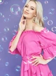 Женское летние платье из хлопка Poliit 8816 розовый 38 - изображение 3