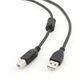 Кабель Cablexpert USB - USB Type-B V 2.0 (M/M), 3.0 м, Ферритовый фильтр, черный (CCF-USB2-AMBM-10) - изображение 1