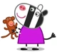 Плюшевая игрушка Друг Свинки Пеппы Зебра Зои 19 см Peppa из семьи Пеппа ( Zoe Zebra) (513019876-7) - изображение 7