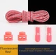 Шнурки для обуви со светоотражающим эффектом Fastlaces T2-4 Fluorescent Red 100 см - изображение 1
