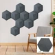 Декоративний шестикутник самоклеючий 3D чорний 200x230мм (1106) - зображення 6