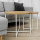 Комплект журнальных столов Модерн S + M Adore Decor Белый/Дуб (металл/ламинированная ДСП) (MOwK-dD) - изображение 3