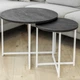 Комплект журнальных столов Модерн S + M Adore Decor Белый/Угольный камень (металл/ламинированная ДСП) (MOwK-dB) - изображение 4