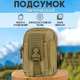 Сумка тактична - органайзер для телефону та гаджетів на пояс Кордура 1000D з водовідштовхувальним просоченням та системою MOLLE Койот - зображення 11