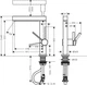 Смеситель для раковины HANSGROHE Finoris 230 76063000 , донный клапан Push-Open - изображение 5