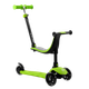 Трехколесный самокат со светящимися колесами и родительской ручкой Best Scooter Салатовый - изображение 1