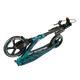 Самокат двухколесный с большими колесами и ручным тормозом Best Scooter Черный с голубым - изображение 7