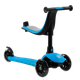 Трехколесный самокат со светящимися колесами и родительской ручкой Best Scooter Голубой - изображение 2