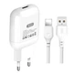 Мережевий зарядний пристрій (адаптер) XO L37 1USB / 2.1А + Lightning white - зображення 1
