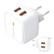 Сетевое зарядное устройство (адаптер) XO L61 2USB / 2.4A white - изображение 1