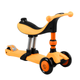 Трехколесный самокат со светящимися колесами и родительской ручкой Best Scooter Оранжевый - изображение 2