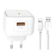 Сетевое зарядное устройство (адаптер) XO L59 1USB / QC3.0 / 3A / 18W + Lightning white - изображение 1