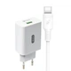 Сетевое зарядное устройство (адаптер) XO L36 1USB / QC3.0 / 3А + Type-C white - изображение 1