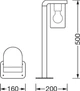 Столбик OSRAM ENDURA Classic Cascade 50см E27 IP44 (4099854460937) - изображение 8