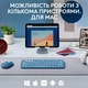 Клавіатура Logitech K380 для MAC Multi-Device Bluetooth UA Blueberry (920-011180 59322) - зображення 4