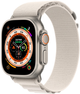 Smartwatch Apple Watch Ultra GPS + Cellular 49mm Titanium Case with Starlight Alpine Loop - Small (MQFQ3) - obraz 2