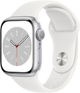 Smartwatch Apple Watch Series 8 GPS 41mm Silver Aluminium Case with White Sport Band (MP6K3) - obraz 1