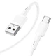 Кабель HOCO X83 Victory USB - Type-C (3A) (1M) Білий - зображення 1