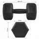 Гантели Springos Hex 2 x 5 кг FA1036 - изображение 6