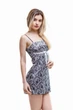 Ночная рубашка женская из сатина Felisiya Lingerie Черный 112-170 S (2000007422018) - изображение 1