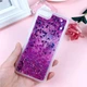 Чехол Glitter для Iphone 5 / 5s / SE Бампер Жидкий блеск фиолетовый - изображение 1