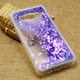 Чехол Glitter для Samsung Galaxy J7 2016 / J710 Бампер Жидкий блеск фиолетовый - изображение 5