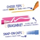 Набір текстових маркерів які стираються Crayola Take Note Erasable Highlighters 6 шт (58-6504) - изображение 3