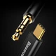 ‚Аудіо кабель Baseus 3,5 mm male to Type-C male Digital Audio Cable CAM01-01 1.2m black - зображення 2