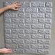 Декоративная 3D панель самоклейка под кирпич Серебро 700х770х7мм (017-7) - изображение 2