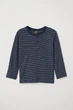 Лонгслив H&M 92см темно синий полоска 103580290 - изображение 1