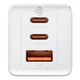 Швидкий зарядний пристрій 3 виходи на 65 Вт BASEUS GaN5 Pro (2 Type-C, 1 USB, QC, PD3.0). White - зображення 2