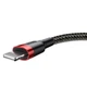 USB кабель для iPhone с разъемом Lightning BASEUS Cafule (1.5A, 2M). Black-Red - изображение 3