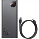 Портативний зарядний пристрій Baseus Power Bank 20000mAh Adaman Metal Digital Display 65W Black з підтримкою швидкого заряджання - зображення 1