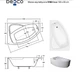 Ванна акриловая асимметричная Rima 130x85 L ( А0050997 ) - изображение 2