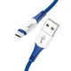 Кабель для зарядки и передачи данных hoco. X70 Ferry USB на Micro USB, 1.0м/3.28ft ABS TPE нейлоновая оплетка, ток до 2.4A Blue - изображение 9
